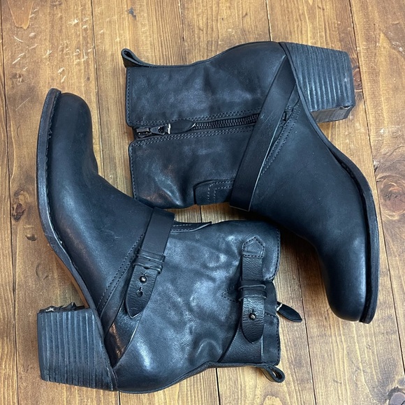 Rag & Bone size 40 US size 10 black leather Harper motorcycle boots - Picture 5 of 10